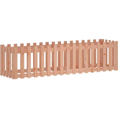 Image of vidaXL Garden Raised Bed with Fence Design 200x50x50 cm Solid Wood Douglas