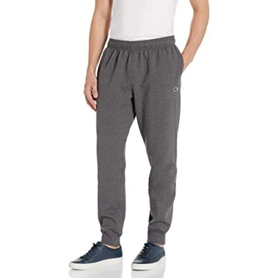 Image of Champion Men&#039;s Powerblend Retro Fleece Jogger Pants, Granite Heather, L UK