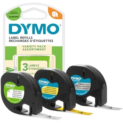 Image of DYMO LetraTag Assorted 3 Pack Label Making Tape