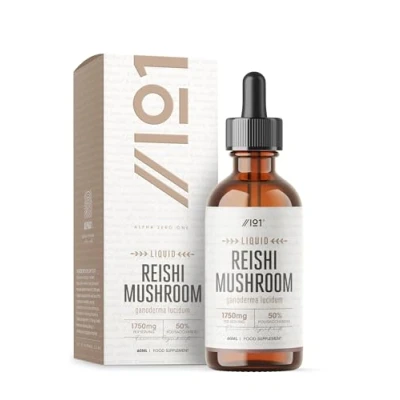 Image of Reishi Mushroom Drops High Strength 50% Polysaccharides Extract Supplement (Not Capsules) 60ml (1 Month Supply) Vegan &amp; Vegetarian Friendly by Alpha01