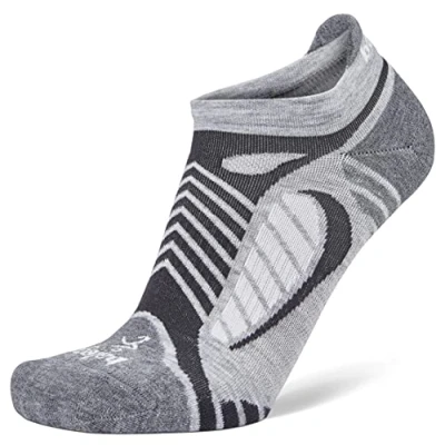 Image of Balega Unisex&#039;s Ultralight Lightweight Performance No Show Athletic Running Socks (1 Pair) Men and Women, Grey, XL