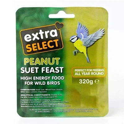 Image of Extra Select Wild Bird High Energy Suet Block Peanut, 6 x 320 g