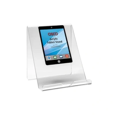 Image of OSCO Clear Acrylic Tablet Holder iPad Phone Stand Book Support Document Mount H18 x W16 D14 cm