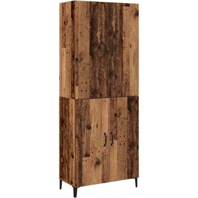 Image of vidaXL Highboard 2 pcs Old wood 69.5 x 34 180 cm Engineered