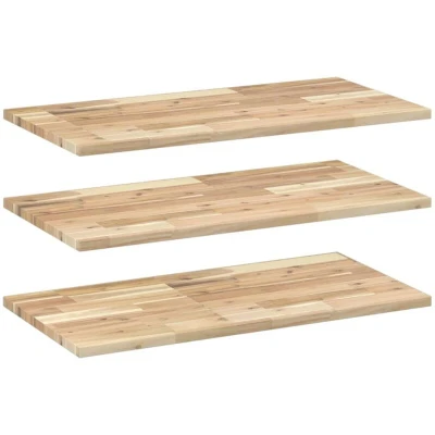 Image of vidaXL Floating Shelves 3 pcs 100x40x2 cm Untreated Solid Wood Acacia