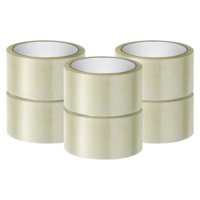 Image of ZOPPER Packaging Tape 6 x Clear Parcel Packing 66m 48mm 45 Micron Rolls Seal with Transparency &amp; Security, Moving House, Sealing, Cartons. Postage shipments