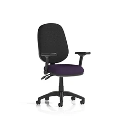 Image of Eclipse Plus II Operator Chair Tansy Purple Adjustable Folding Arms