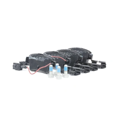 Image of 77365464, 77365886 brake pad set BREMBO P 23 142 incl. wear warning contact with caliper screws without accessories FIAT: Punto Evo Hatchback