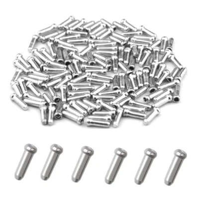 Image of Bike Cable End Caps, 100 Pcs Crimps Aluminum Alloy Brake Cover Tips caps Cables Ends for Mountain Bicycle Road