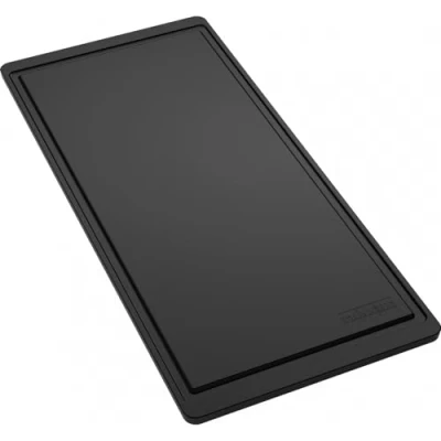 Image of FRANKE 112.0520.471 Plastic and Stainless Steel Sink Chopping Board, Black