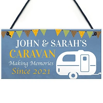 Image of RED OCEAN Novelty Caravan Sign Hanging Door Plaque Personalised Accessories