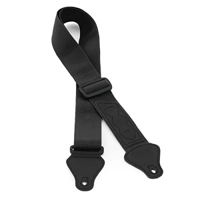 Image of TIGER UAC4 BK Ukulele Strap for Soprano, Concert, Tenor and Baritone Ukes with Pick Holders Black