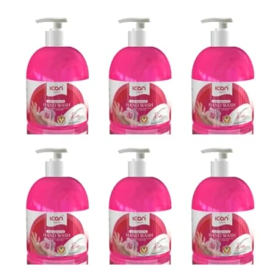 Image of ican London Rose Anti bacterial Hand Wash 6 x 500ml