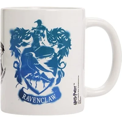 Image of Harry Potter Ravenclaw and Hogwarts Crests Ceramic Mug in Presentation Box Official Merchandise