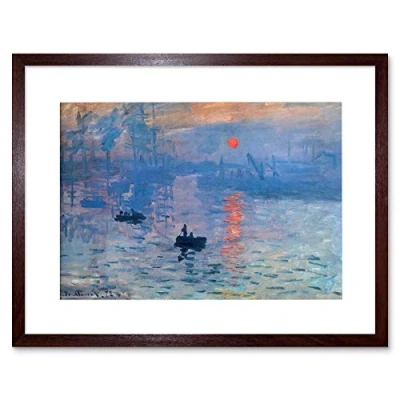 Image of Wee Blue Coo Claude Monet Impression Sunrise Old Master Framed Wall Art Print