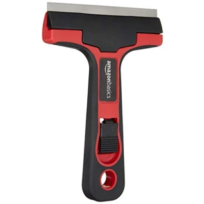 Image of Amazon Basics 10.16 cm Glass and Tile Scraper with Soft Grip