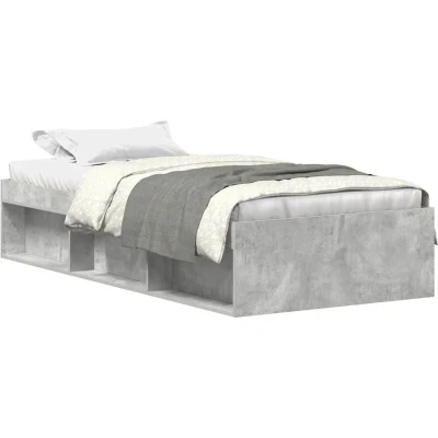 Image of vidaXL Bed Frame without Mattress Concrete Grey 100x200 cm