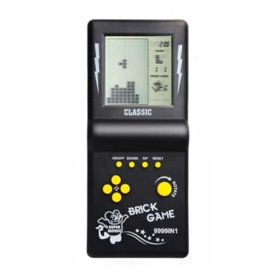 Image of HLF 3.5 inch Large Screen Retro Brick game console for the 80s/90s Building Block Racing/Tank Built in 23 Classic Games Nostalgic Puzzle Children&#039;s (Black)