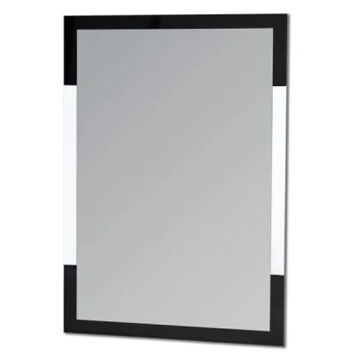 Image of Showerdrape Hampstead Rectangular Wall Black Framed 70 x 50cm Bathroom Mirror