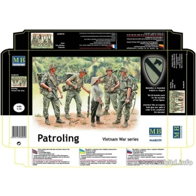 Image of Masterbox 1:35 Scale Patrolling Vietnam War Series Construction Kit (Grey)
