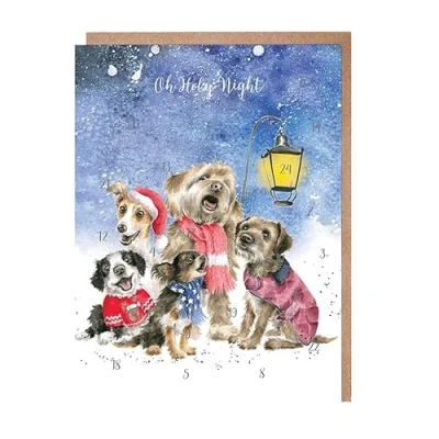 Image of Wrendale Designs &#039;O Holy Night&#039; Advent Calendar Card