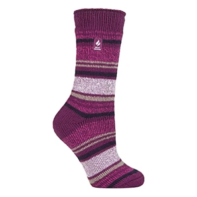 Image of HEAT HOLDERS Ladies Thermal Socks for Winter Outdoor &amp; Indoor Cuddly Fluffy Gifts Women (4 7, Deep Fuchsia (Barcelona))