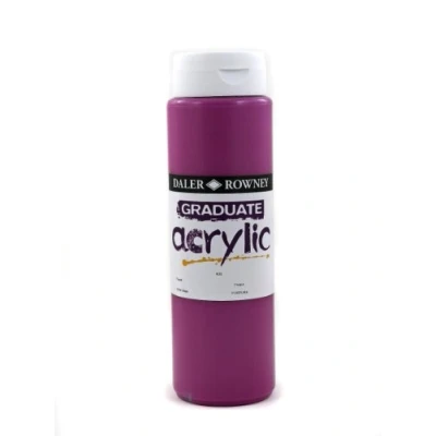 Image of Daler Rowney Graduate Acrylic Paint, Plastic Bottle, 16.91oz 500 ml, Purple