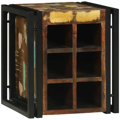 Image of vidaXL Wine Rack 34.5x35x39 cm Solid Wood Reclaimed