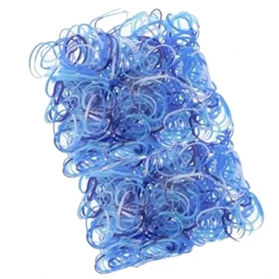 Image of Topkids Accessories 500pcs Mini Hair Bands Elastic Rubber Tiny Band Braiding Braids Braid Plaits For Kids, Girls, Women, Baby, Toddler (Blue)