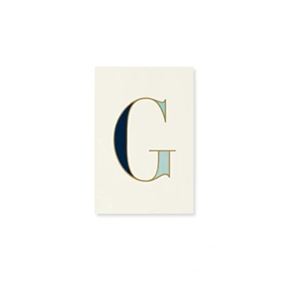 Image of Kate Spade New York Initial Notepad with 100 Pages, G (Blue)