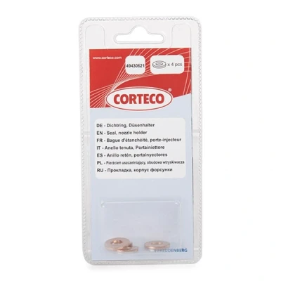 Image of 198143, 198196 Gaskets CORTECO 49430621 7,3mm Copper CITROËN: C4 Picasso 1, I Hatchback, Dispatch II MPV, PEUGEOT: Expert Tepee, 508 SW