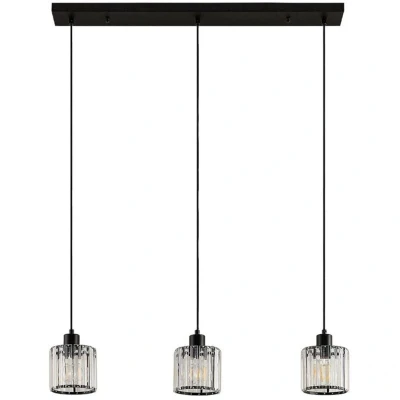 Image of Lindby Vella hanging light, transparent glass lampshade