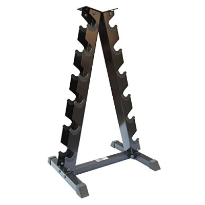 Image of DKN Unisex Adult 6 Pairs A Frame Dumbbell Rack Black,