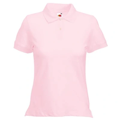 Image of Fruit of the Loom Women&#039;s Polo Shirt Short Sleeve, Womens Men, fuchsia, Large