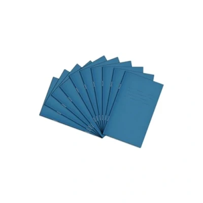 Image of Rhino A6+ Exercise Books, 48 Page / 7mm Lined Paper Notebook, 10 Pack, Writing Book, Office &amp; School Stationery Supplies, Light Blue