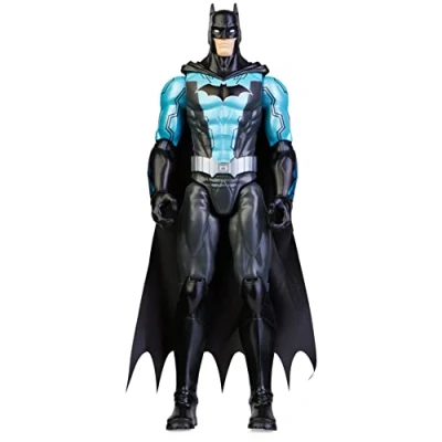 Image of dc comics Batman 30 cm Scale Figure with Blue Tech Armor and Original Decorations, Cape 11 Points of Articulation Toys for Boys Girls from 3 Years