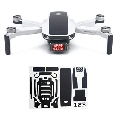 Image of Wrapgrade Skin Sticker compatible with DJI Mavic Mini Accent Color (STEALTH BLACK)
