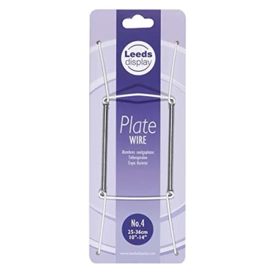 Image of Leeds Display : PW40WL Wire Plate Hanger No.4 White 25 36cm/ 10 14 Inch