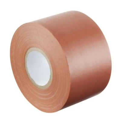Image of Gocableties Brown Wide Electrical Tape, 50mm x 33m, 2&quot; Strong Self Adhesive PVC Insulation Tape for Insulating, Repairing and Protecting Wires, 1 Roll