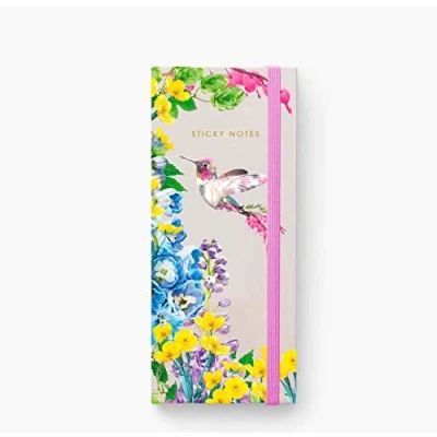 Image of Lola Design Wildlife Botanical Sticky Notes Notepad Organiser Hummingbird Beautiful Gift Stationery