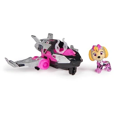 Image of Paw Patrol: The Mighty Movie Aeroplane Toy with Skye Pups Action Figure, Lights and Sounds, Kids’ Toys for Boys Girls 3+