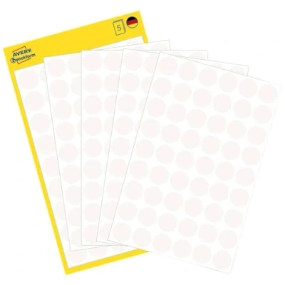 Image of Avery Zweckform 3147 Marking dots White 5 Blatt, 270 Etiketten