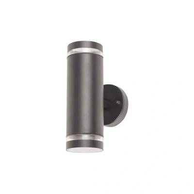 Image of Outdoor GU10 Up/Down Wall Light IP65 Anthracite Grey Integral LED