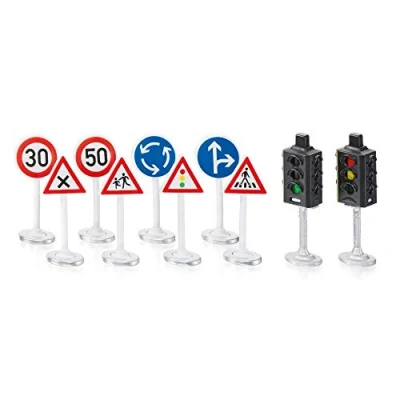 Image of siku 5597, Traffic Light with Road Signs, Plastic, Multicolour, Versatile