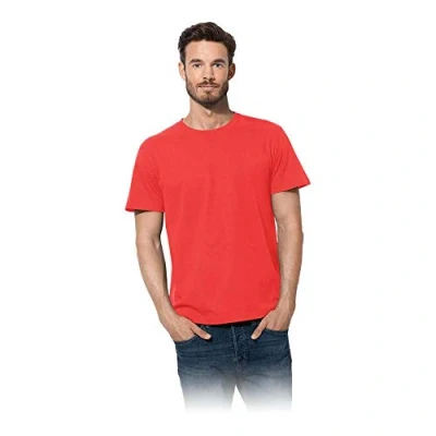 Image of Stedman Apparel Men&#039;s Classic/St2000 T Shirt, Scarlet Red, S UK