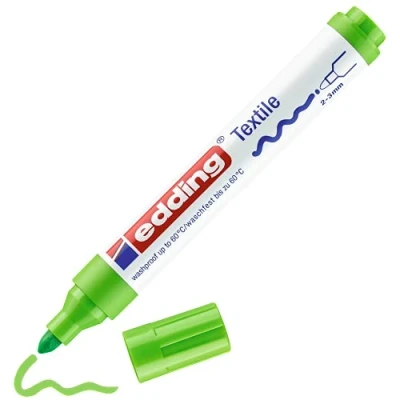 Image of edding 4500 TEXTILE T SHIRT FABRIC PEN LIGHT GREEN MARKER 2 3mm Line