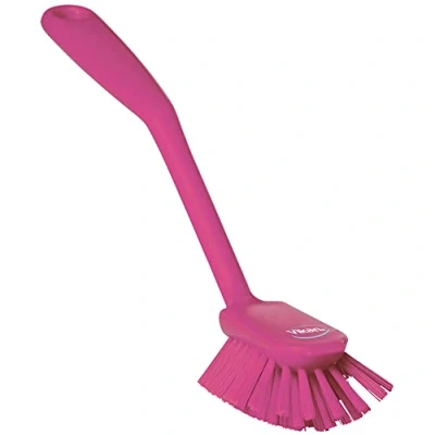 Image of Vikan Dish Brush, Polypropylene/Polyester/SS, Pink, One Size