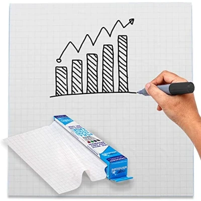 Image of Magic Whiteboard Wipeable Flipchart sheets Grid/Squared A1 Static Flip Charts 25