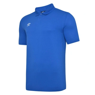 Image of Umbro Boys Essential Polo Shirt (Royal Blue/White) Navy/Blue Size 7 8Y