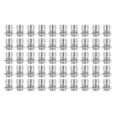 Image of Hsthe Sea 50 pcs Silver Color 5mm LED Holders Panel Display Accessory Thread Mount Size 8mm Holder for Light Emitting Diode Lighting